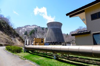 Matsukawa Geothermal Power Plant in Tohoku, Japan.