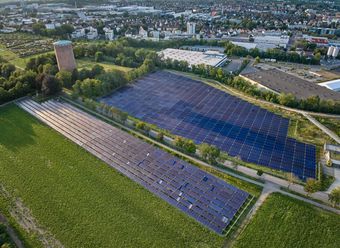 Solar thermal plant for district heating in Ludwigsburg, Germany.